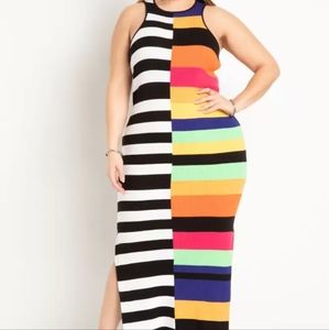 Eloquii Mixed Stripe Sweater Dress